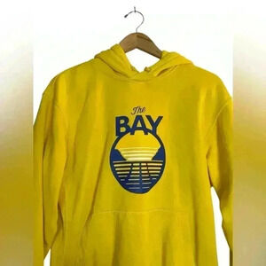 Golden State Warriors The Bay Alt Logo Pullover Hoodie Gold Yellow Air Jordan SM